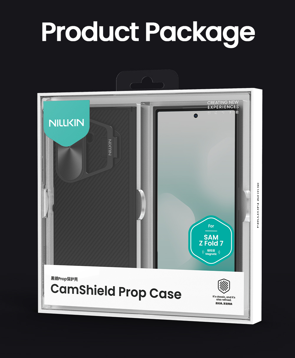 Чехол с MagSafe на Samsung Galaxy Fold 7, серия CamShield Prop Magnetic (версия с металлической откидной крышкой) от Nillkin