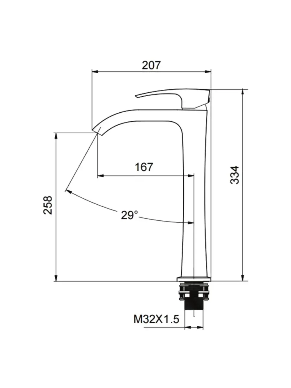 Смеситель для раковины высокий GAPPO G1007-86