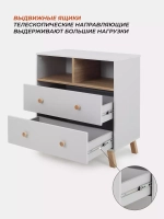 Комод RANT "VESTER" 80 см 2 ящика 2 отсека (арт.115)