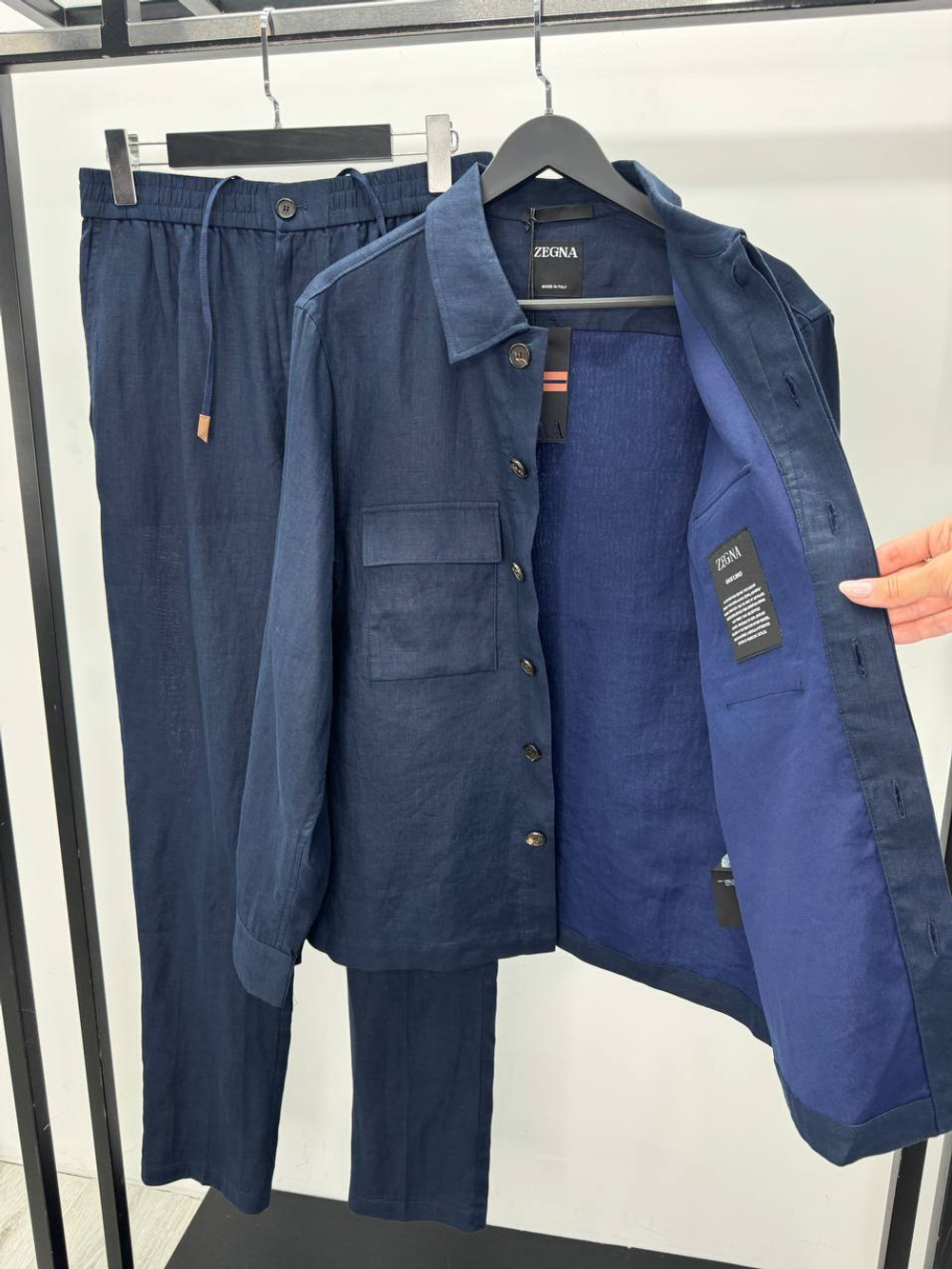 Льняной костюм Zegna