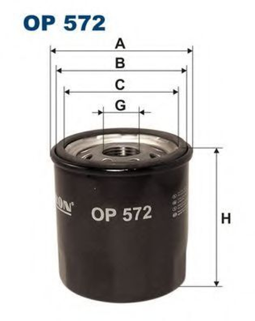 Фильтр масляный  OP572 FILTRON