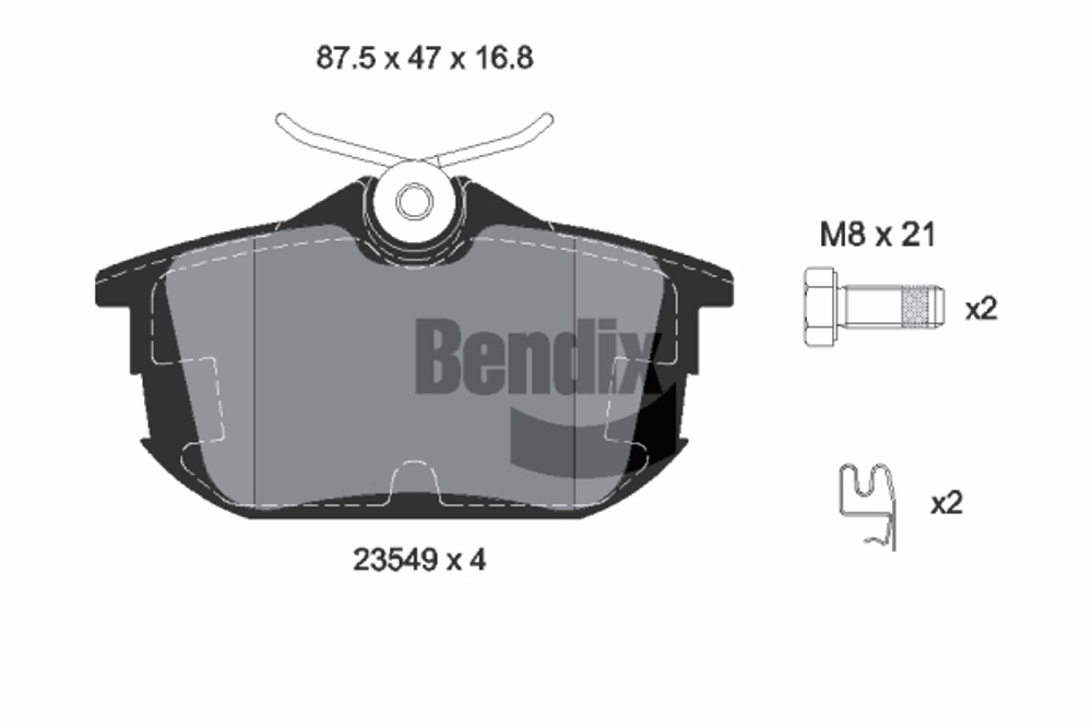 BENDIX Braking - BPD1395-BEN - Brake Pad Set, disc brake