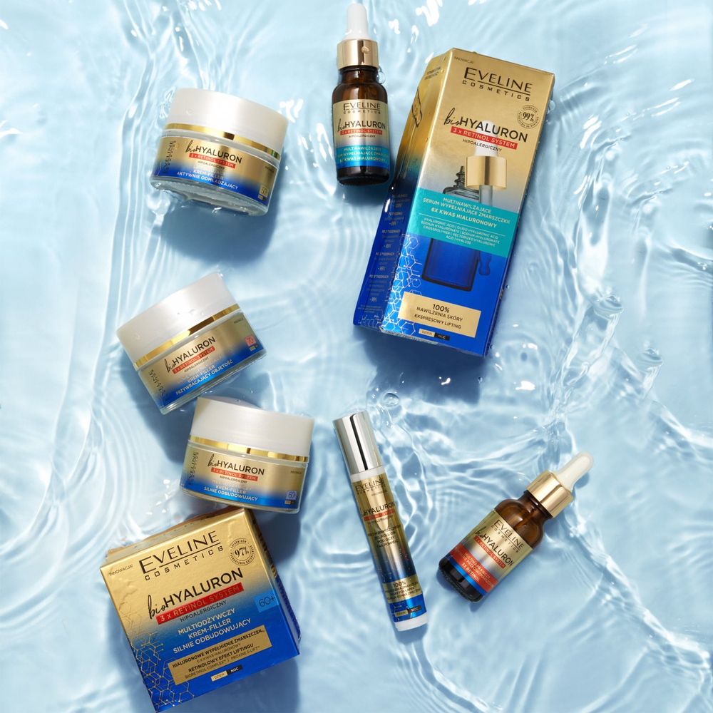 Eveline Cosmetics Bio Hyaluron 3x Retinol System - укрепляющий регенерирующий крем для кожи 60+ /   50  ml  / GTIN 5903416026075