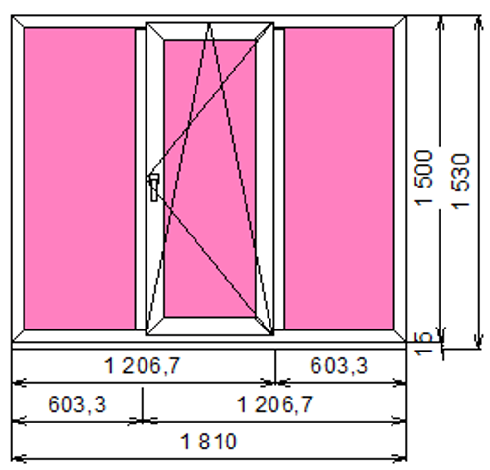 Пластиковое окно 1500 х 1810 ТермА Эко
