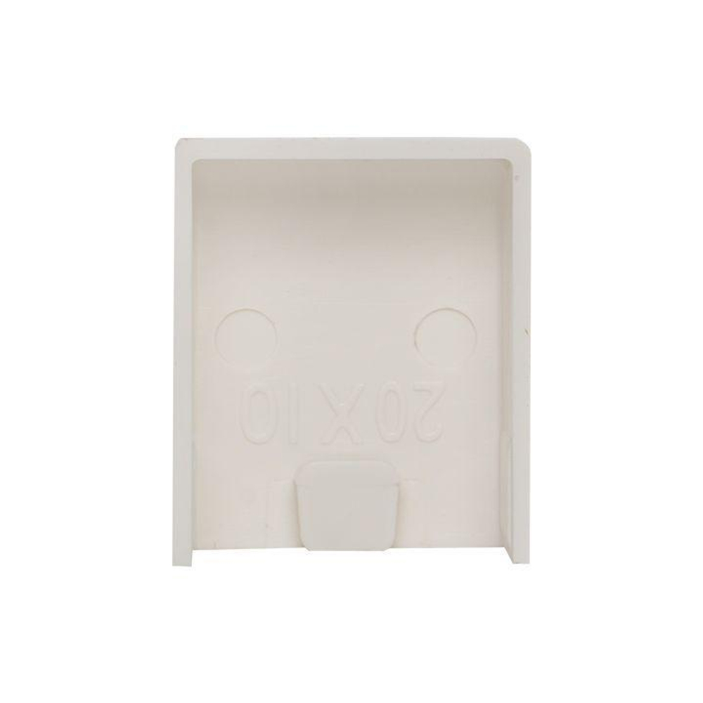 Заглушка 20х10 бел. Plast PROxima (уп.4шт) EKF ecw-20-10x4