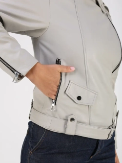 Кожаная куртка демисезонная косуха оверсайз