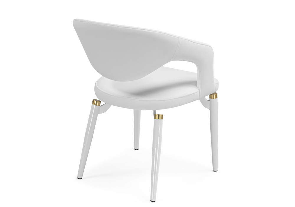Стул на металлокаркасе Woodville Palma white, white and gold