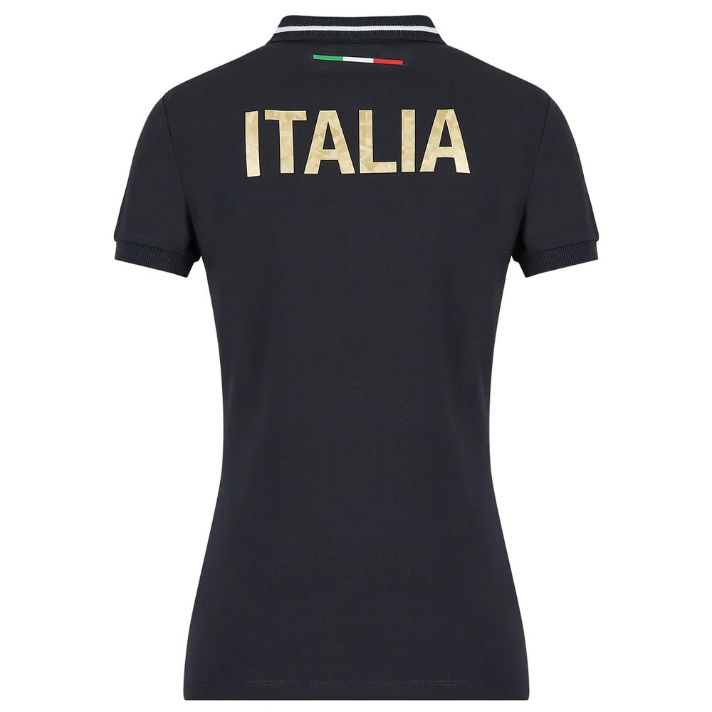 Женское поло EA7 Woman Jersey Polo Shirt - небесный