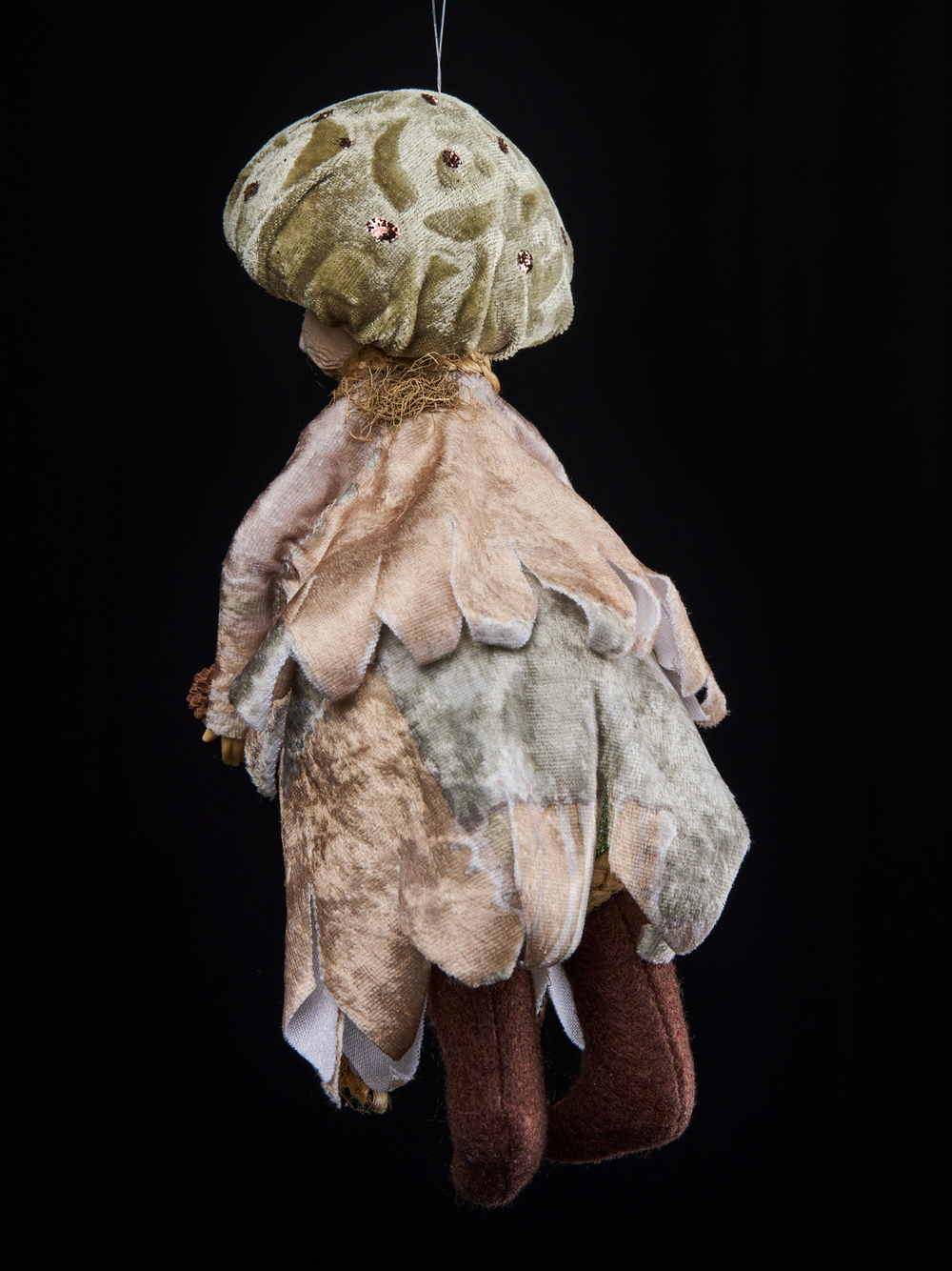 Елочная игрушка Мышь 14х25см ChristmasDeLuxe коричневая