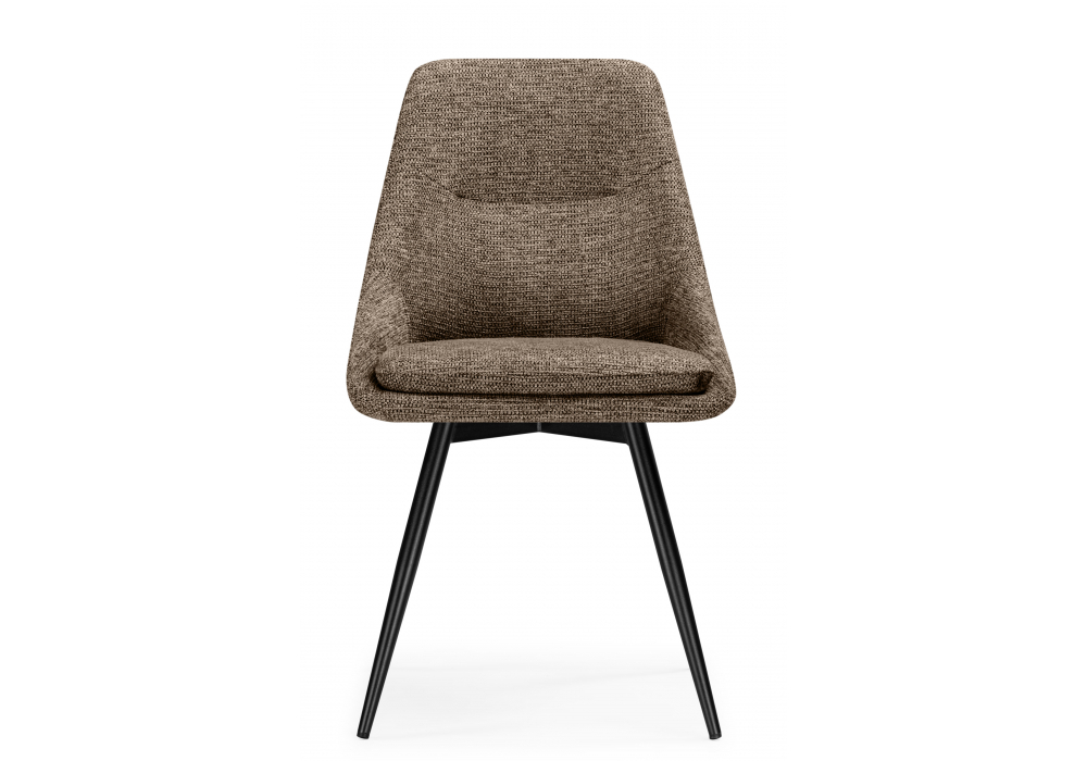 Стул на металлокаркасе Woodville Avian вращающийся светло-коричневый, черный, ножки черные