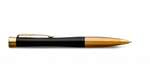 Шариковая ручка Parker Urban (матовый черный лак) Muted Black Gold Finish Trim, стержень: M, цвет чернил: blue, в подарочной упаковке.