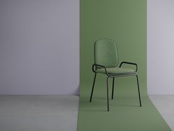 Стул Ror, 2 Frame, рогожка, черный /зеленый