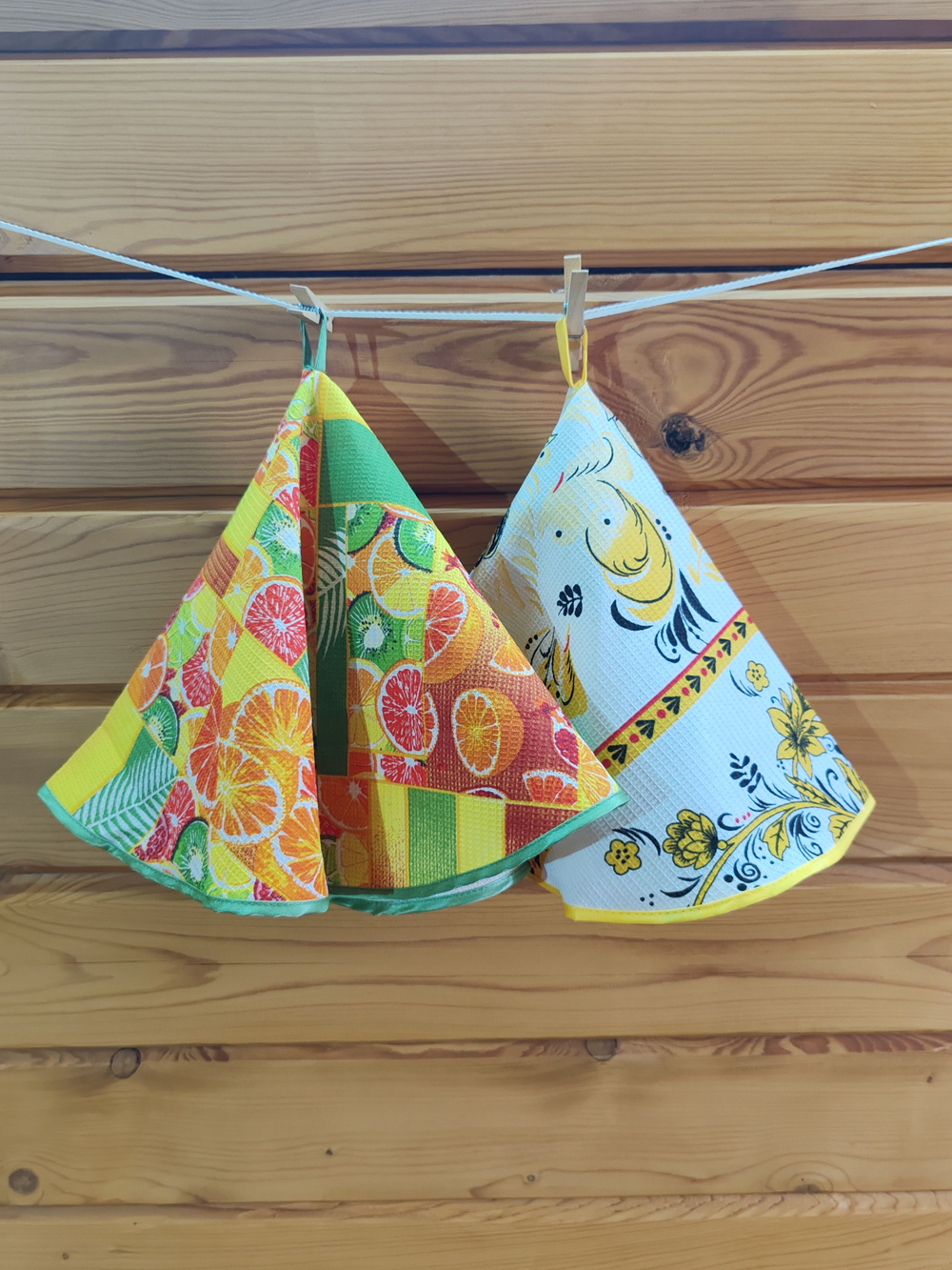 Полотенце кухонное, круглое, 2 шт, вафельное полотно