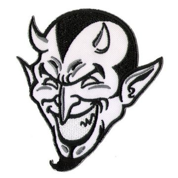Нашивка Чертик белый