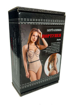 Кожаная портупея Aura с цепочками (Размер: S-M-L) (Цвет: черный с серебристым)