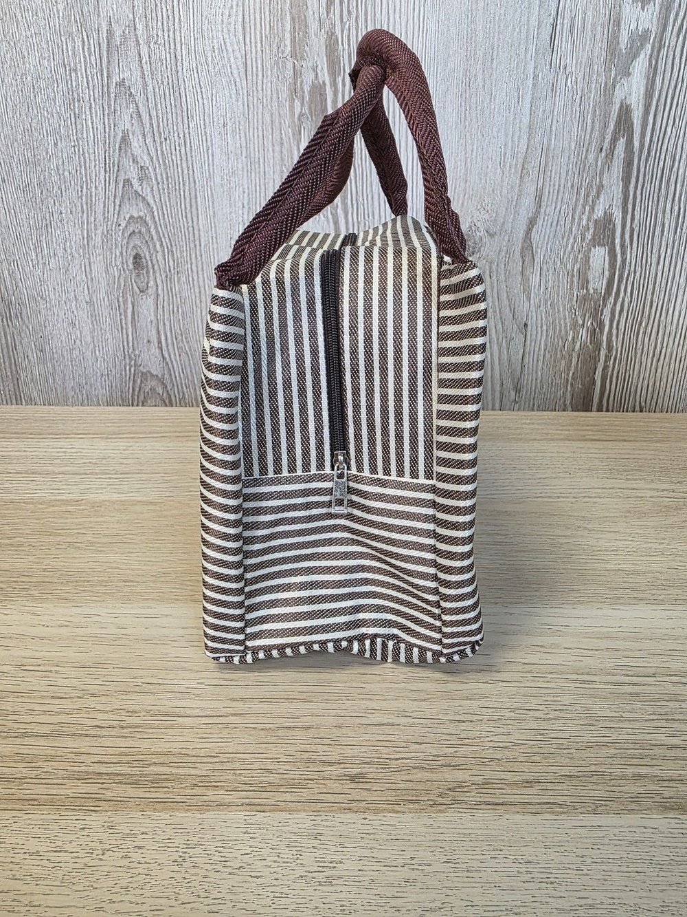 Термосумка для обеда, в коричневую полоску 0331-6