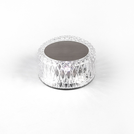 Настольный светодиодный светильник 1Вт, 100лм, 3000K RGB, Ra>80,  изменение цветовой температуры, пульт, пластик, прозрачный