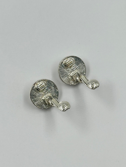 Клипсы с «жемчугом» и кристаллами