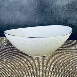 Lenardi 109-159 Овальный салатник 20,5см БЕЛАЯ РОЗА в под.уп.(х12)Фарфор