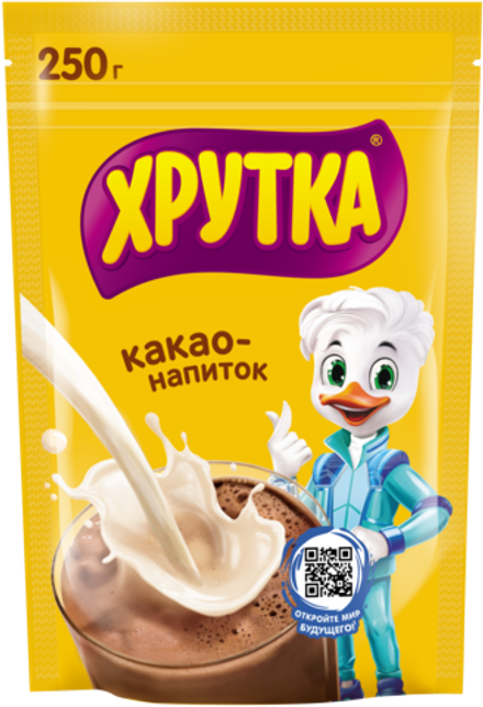 Хрутка Какао напиток быстрорастворимый для детей, пакет, 250г