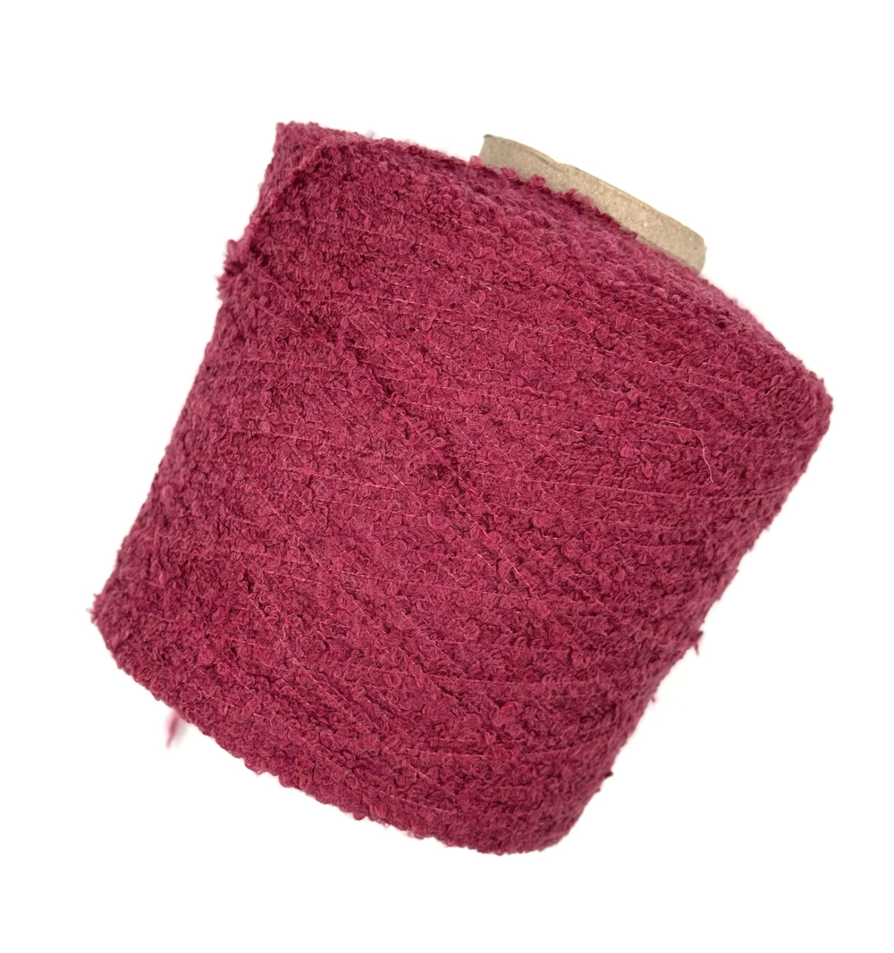 Boucle 65% меринос 27% шелк 8% па 310 м в 100 гр М74 брусничный