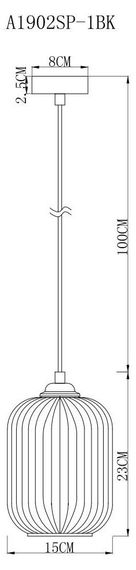 Подвесной светильник Arte Lamp Arwen A1902SP-1BK