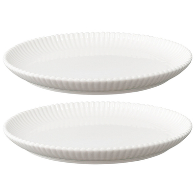 Набор из двух тарелок белого цвета из коллекции kitchen spirit, 21 см