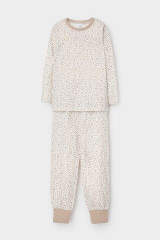 пижама  для девочки  К 1561/сливочный,лепестки цветов