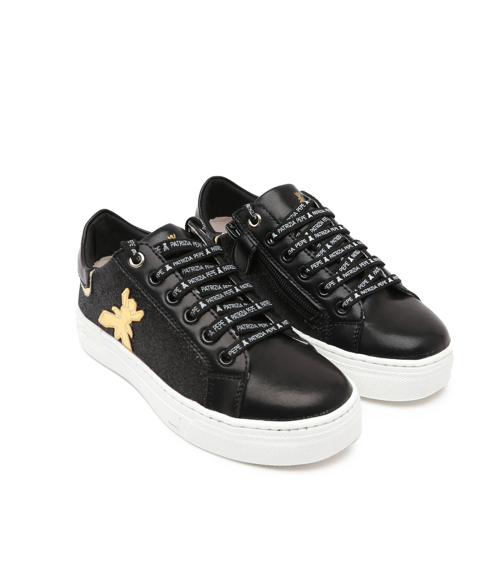 кожаные кроссовки ppd684 Patrizia Pepe - черный(PPJ684)