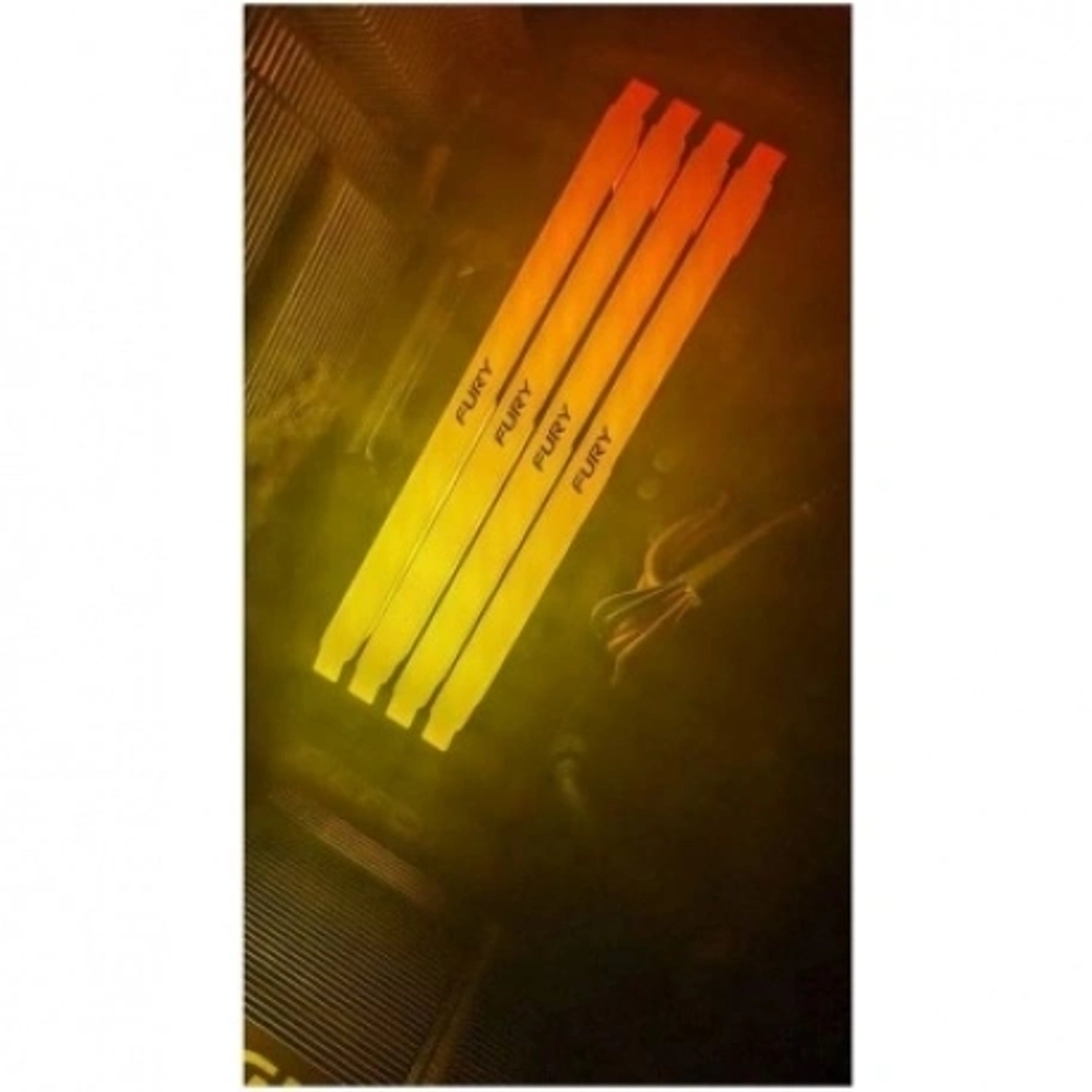 Память оперативная Kingston 32GB 3200MT/s DDR4 KF432C16BB2AK4/32 CL16 DIMM (Kit of 4) FURY Beast RGB