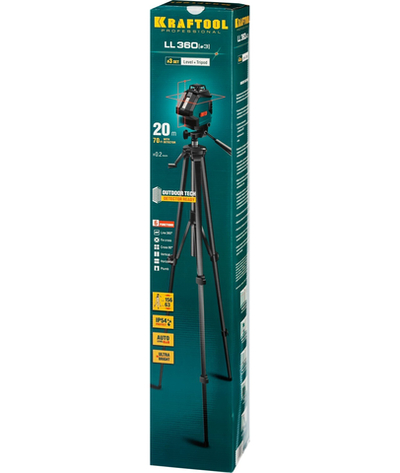 KRAFTOOL LL360 #3, лазерный нивелир (34645-3)
