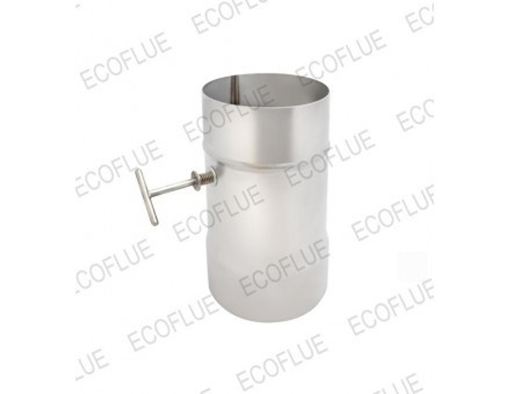 Шибер поворотный 120 мм нерж. (AISI 409-1 мм.), ECOFLUE