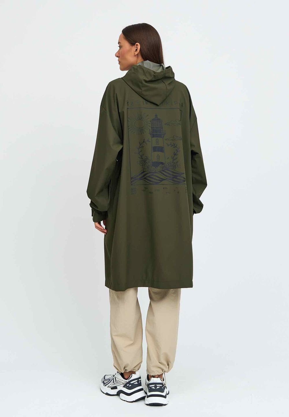 Плащ Kefirmaykifer оверсайз хаки
