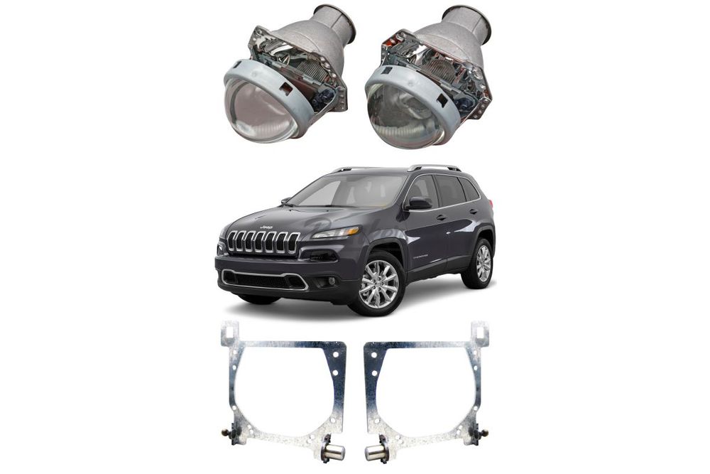 Готовый комплект для замены штатных линз Jeep Cherokee V KL 2013-2018