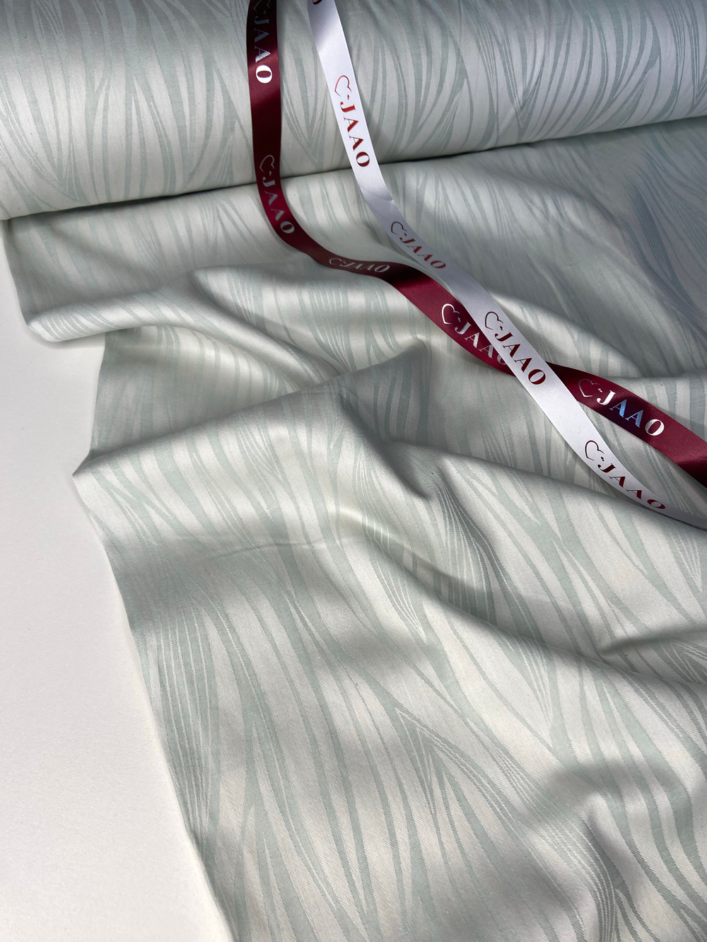 Сатин жаккард эвкалипт