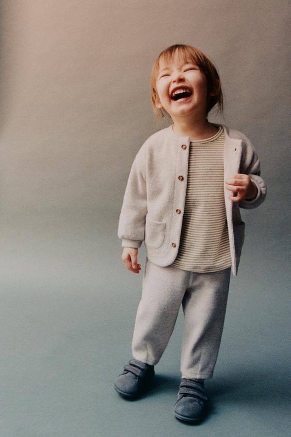 ZARA БРЮКИ BAGGY SOFT TOUCH, ПЕСОЧНЫЙ С МЕЛАНЖЕВЫМ ЭФФЕКТОМ