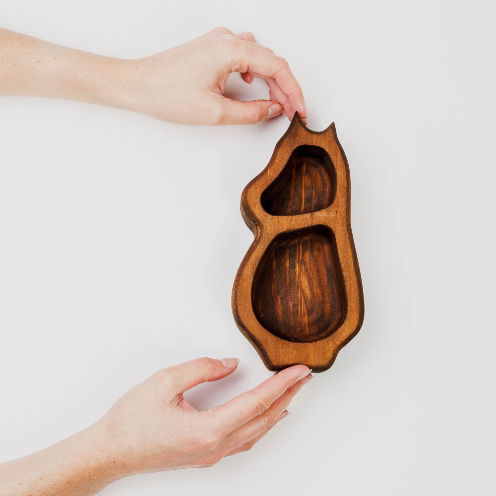 Менажница "Муми-тролли" из Сибирского кедра