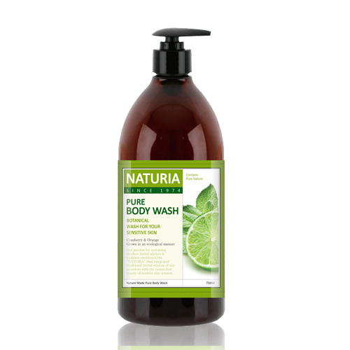 [NATURIA] Pure Body Wash (Wild Mint & Lime) - Гель для душа МЯТА/ЛАЙМ, 750 мл