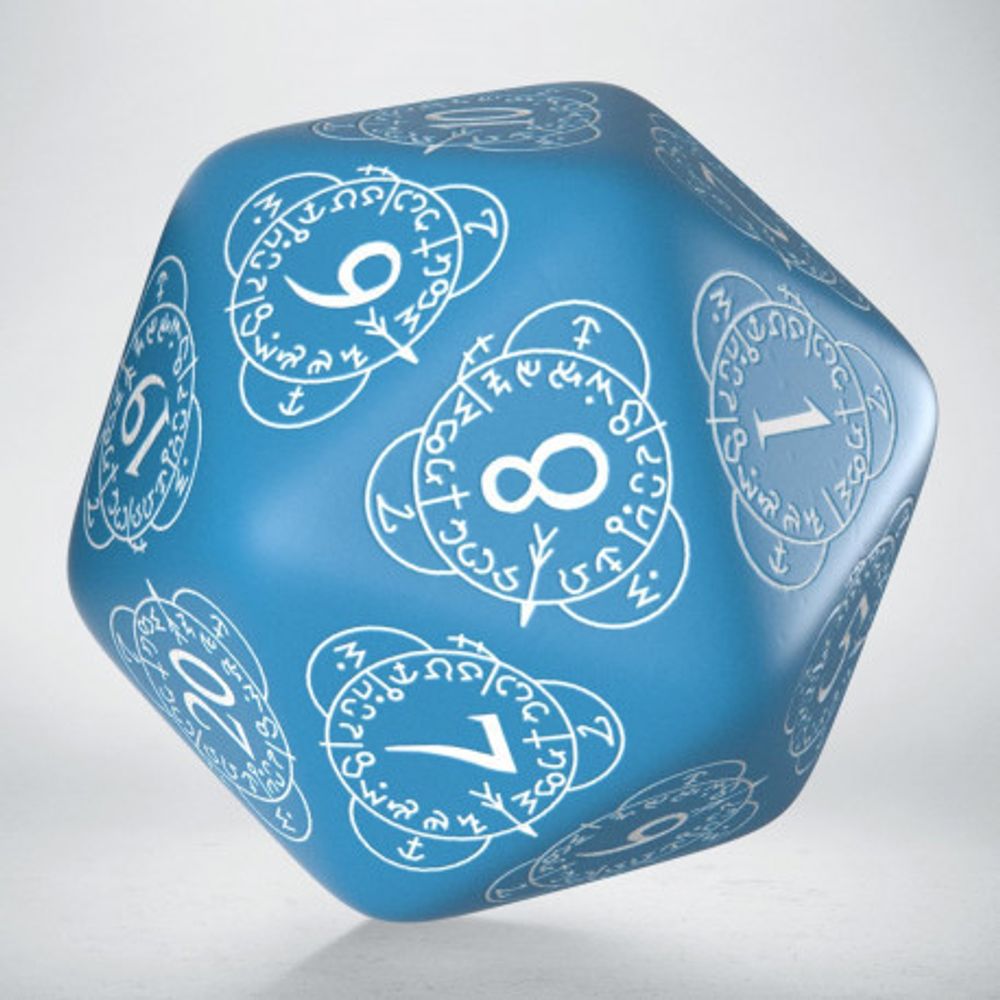 D20 Level Counter Blue & white Die (1) D20 Level Counter Blue & white Die (1)