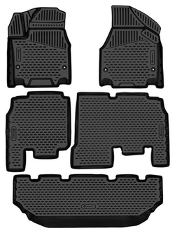 Коврики в салон для, CHRYSLER Pacifica 2017-2018, 2019-, Мв., не Гибрид, 7-passenger bucket seating, 5шт. ELEMENT3D01909210K