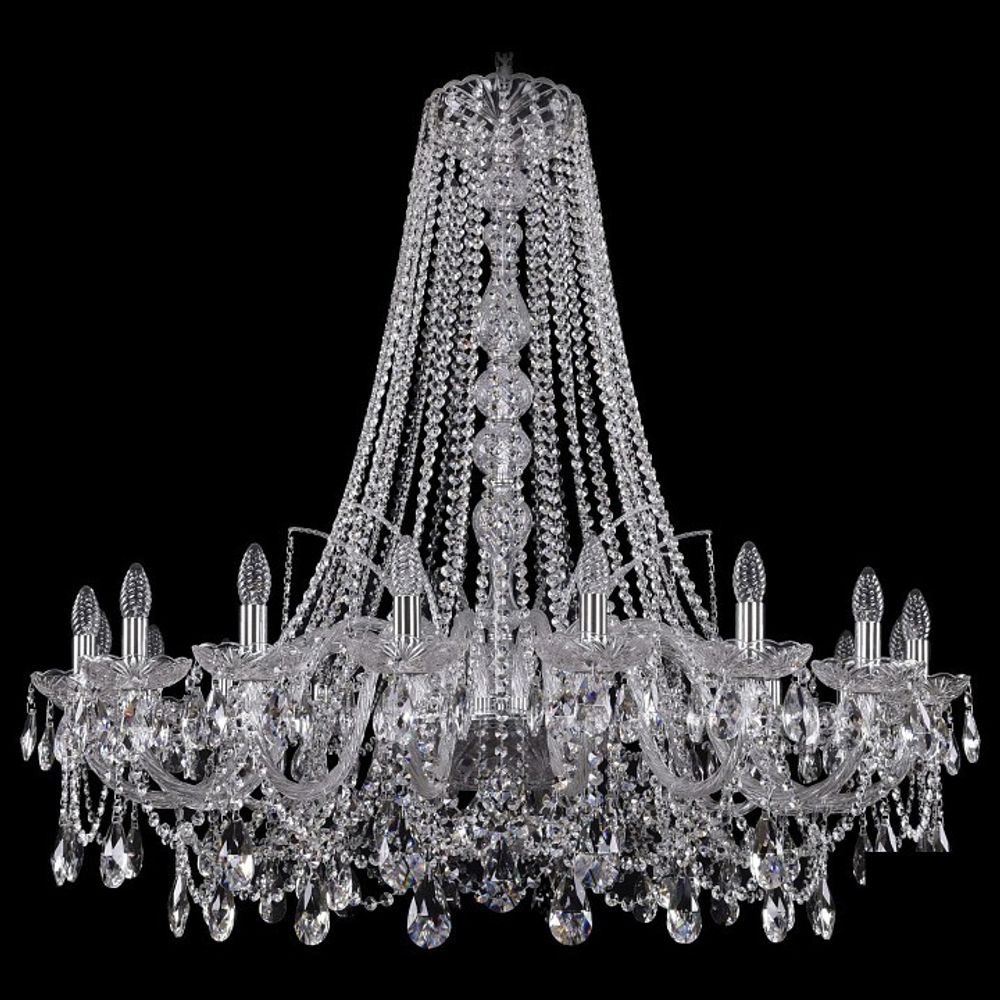 Подвесная люстра Bohemia Ivele Crystal 1411 1411/18/400/h-113/Ni