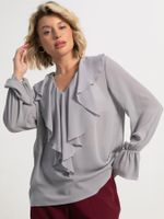 Блуза шифоновая Вэнси (серая) Б15658-8М LT Collection