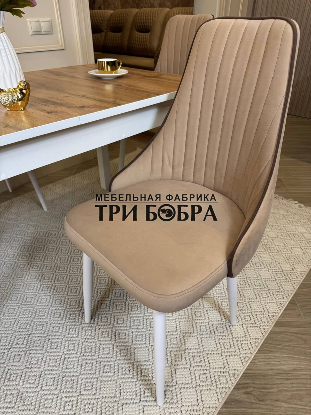 Большой кухонный стол "МАКСИ" дуб вотан и стулья "Сорренто" 4 шт