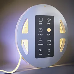 Светодиодная лента Ультра 24В COB 15Вт/м 2700K 5м IP 20 20D223 Led Strip 201223