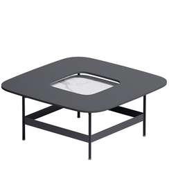 Журнальный столик Space S, 80х80 см, черный/светлый камень