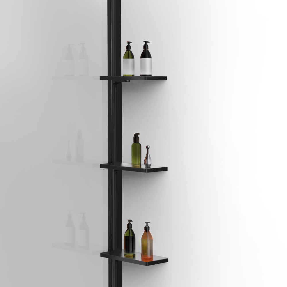 Душевая перегородка Walk-In VSW-1HWS800CLB, 800*2000, матовый черный, стекло прозрачное