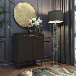 Комод Арт Колор matte Классик Голд с 2 полками Терпкий коричневый матовый