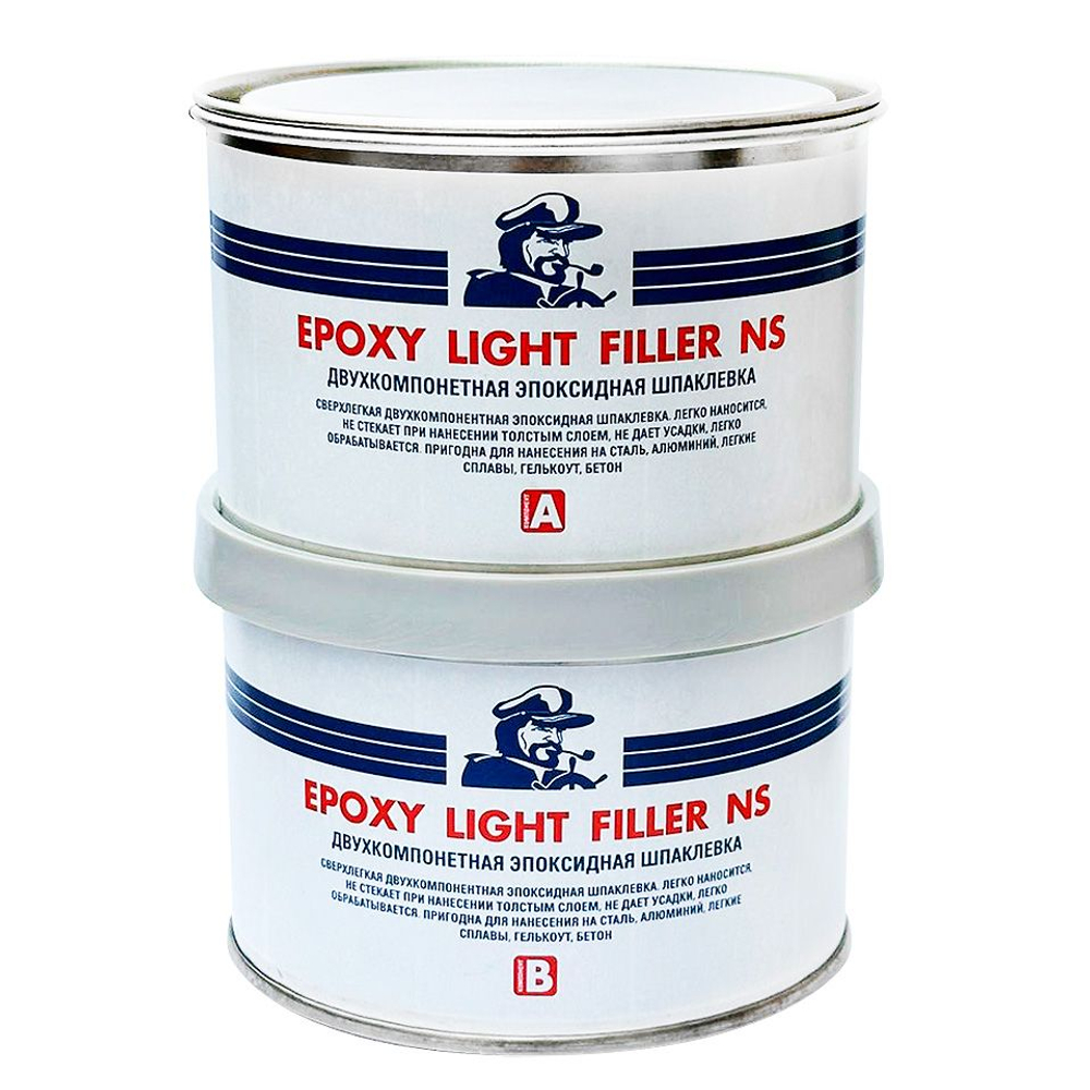 Сверхлегкая двухкомпонентная шпаклевка 0.5 л Мореман Epoxy Light Filler NS (компонент А + компонент В) (10270313)