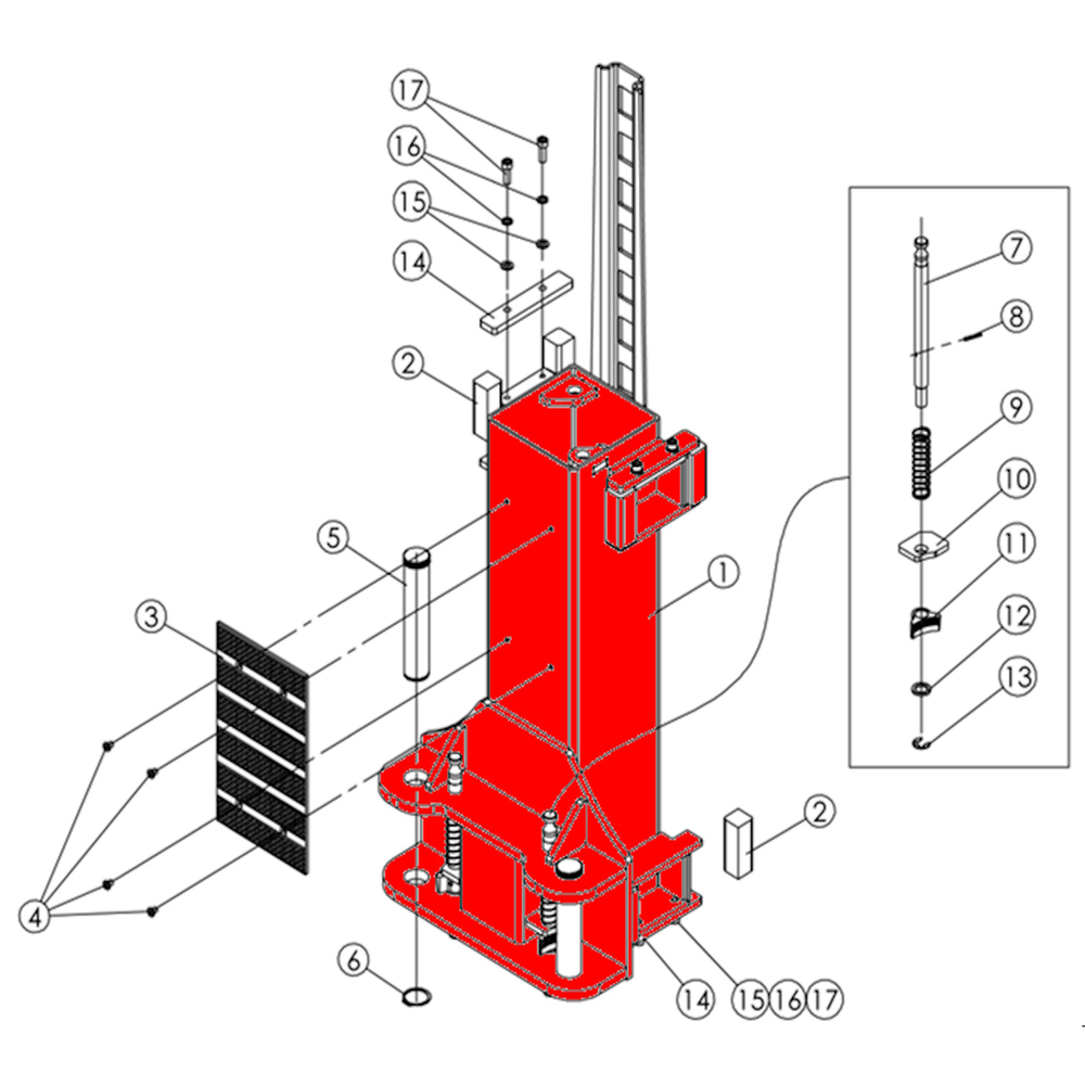 Корпус каретки V2-5.5L RAL1018
