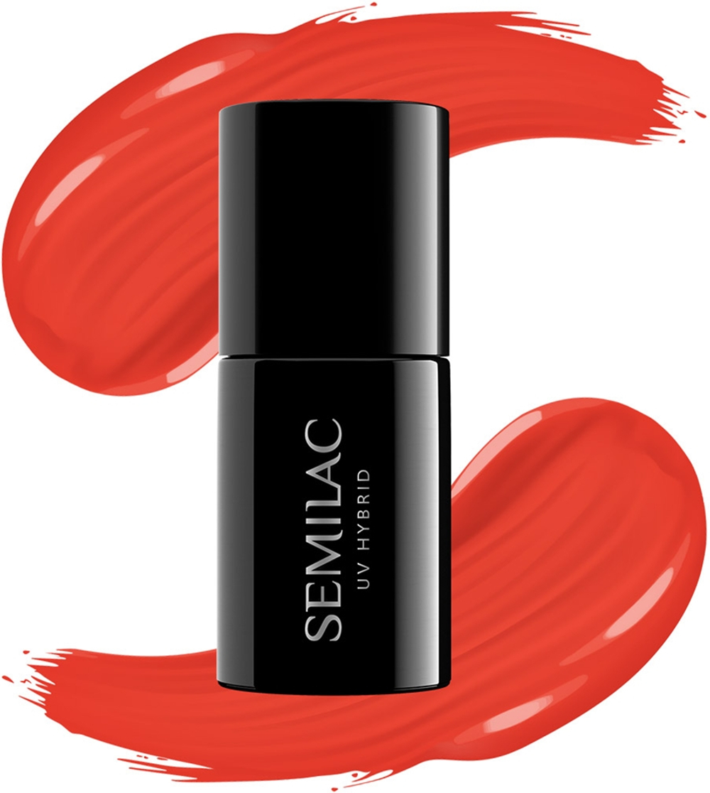Semilac UV Hybrid Hottie - Гибридный лак для ногтей оттенок 039 Sexy Red, 7 ml